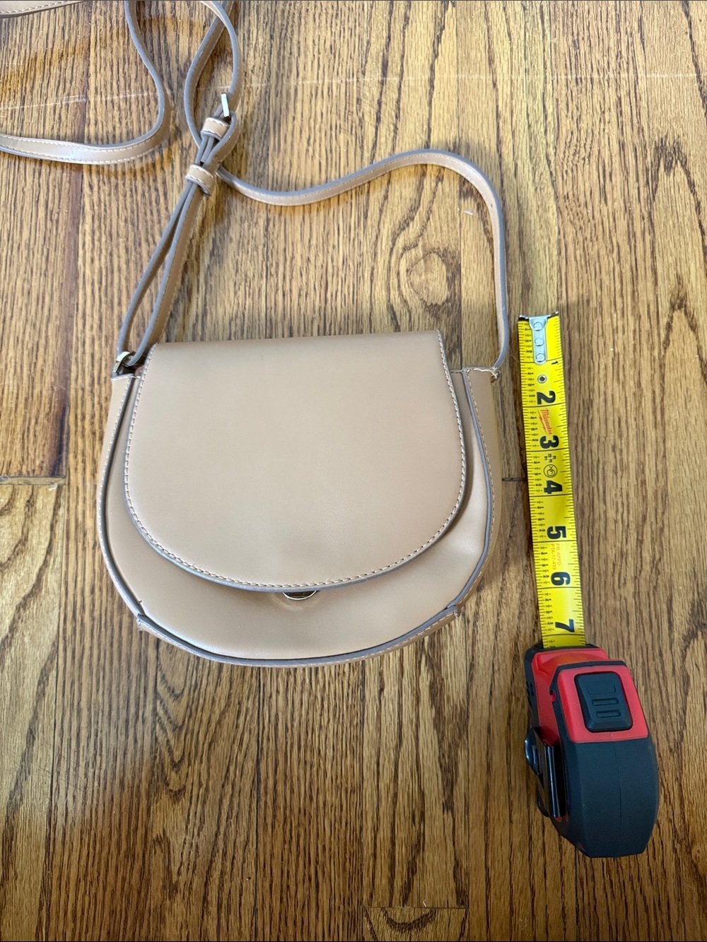 a new day Beige/Tan Crossbody Saddle Bag